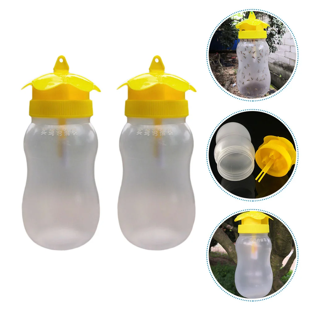 2Pcs Trap Fly Fruit Field Attractants for Orchard (Yellow) Fruit Field Trap Bee Catcher Physical