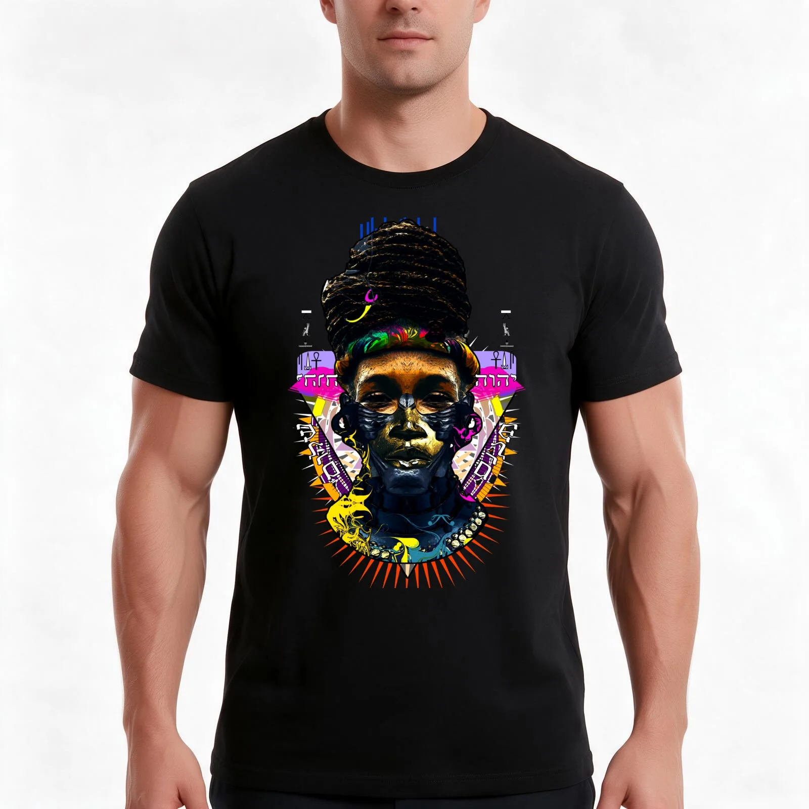 Afro Shogun 2 T-Shirt Summer Casual Cotton Tee Oversized Streetwear Tops Vintage Graphic Print Loose Fit Short Sleeve