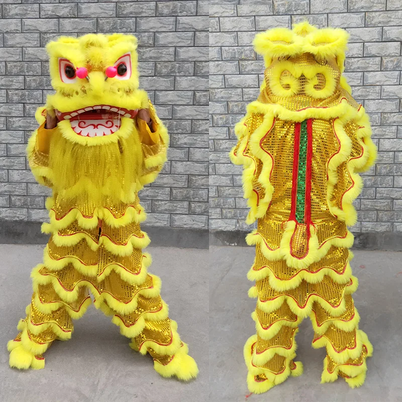 Chinese Lion Dance for Kids Advertising Carnival Mascot Costume Cute Small Southern Lion Dance Halloween Cosplay Clothing