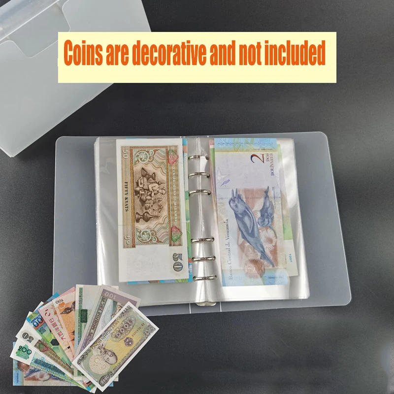 

Dollar Bill Holder with Storage Case Plastic Paper Money Holders Currency Sleeves Bill Clear Holders for Regular Bills Protector