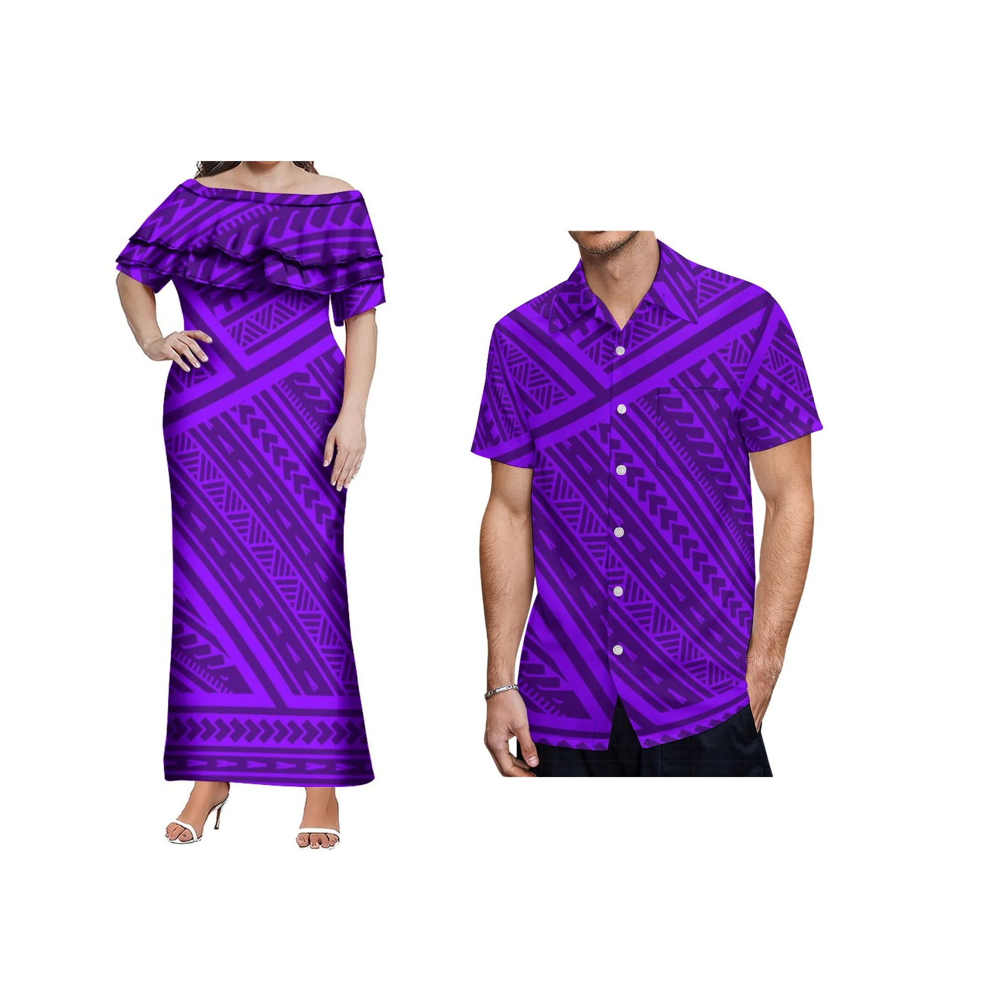 

Summer 2026 New Long Dress One Shoulder Dress Customized Polynesian Long High Quality Banquet Dress