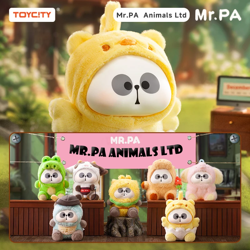 

Toycity MR.PA Series“PAPA Animal Co.Ltd”blind Box Toys Cute Cartoon Panda Plush Doll Collection Mystery Box Random Styles Gift