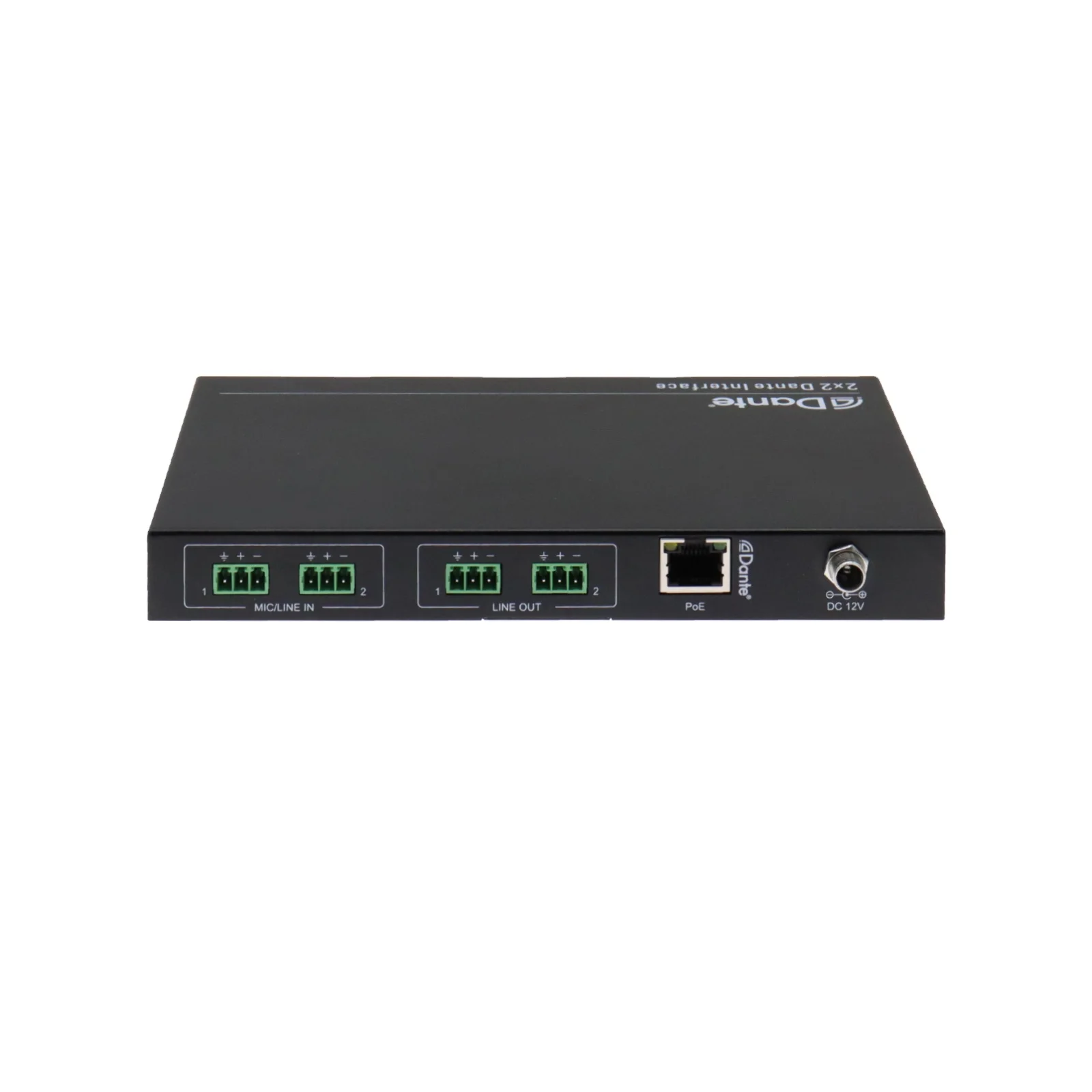 Surface Mount with 2 X 2  AES67 Interface for  Audio Network AV Systems LNK-DAN-B202