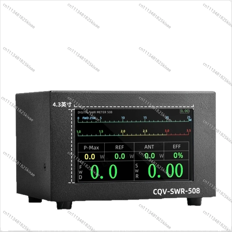 For CQV-SWR-508 Standing Wave Meter Power Meter, Color Screen English Menu, Suitable for HF Radio 1.8-54 MHz