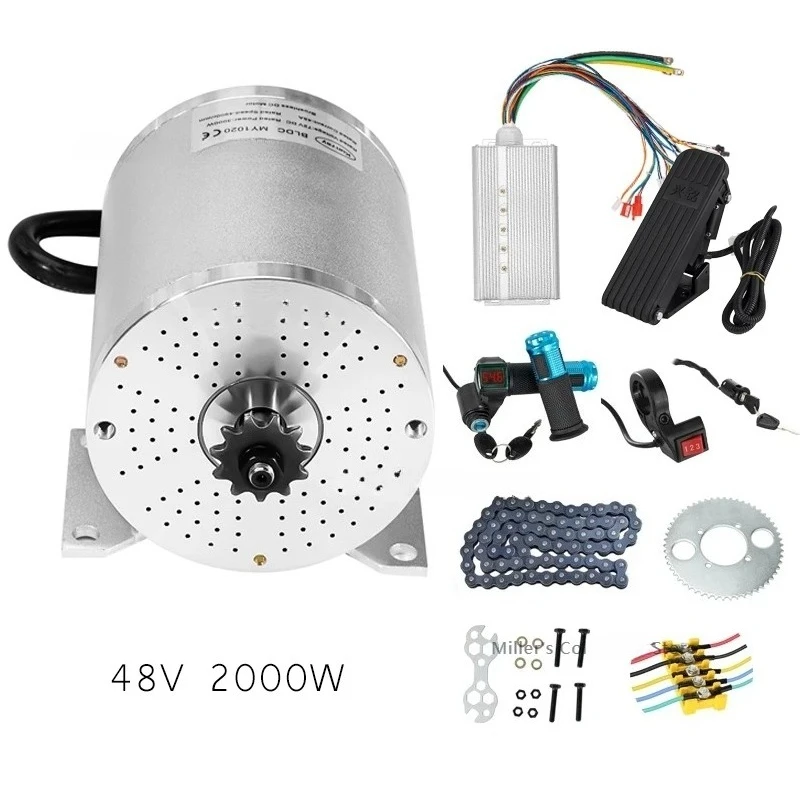 48V 2000W High-Speed 45A Controller      Engine Brushless DC Motor Kits Low E-Tricycle Fan Motorcycle DIY