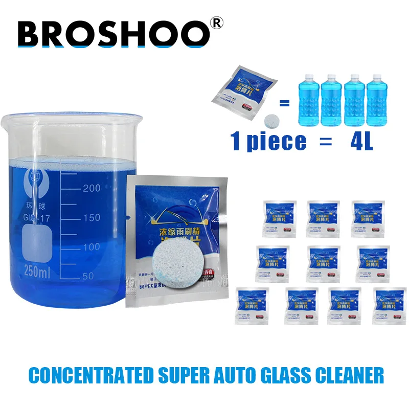 

BROSHOO Car Accessories Car Solid Wiper Fine Seminoma Wiper Auto Window Cleaning Car Windshield Glass Cleaner 10PCS/Pack