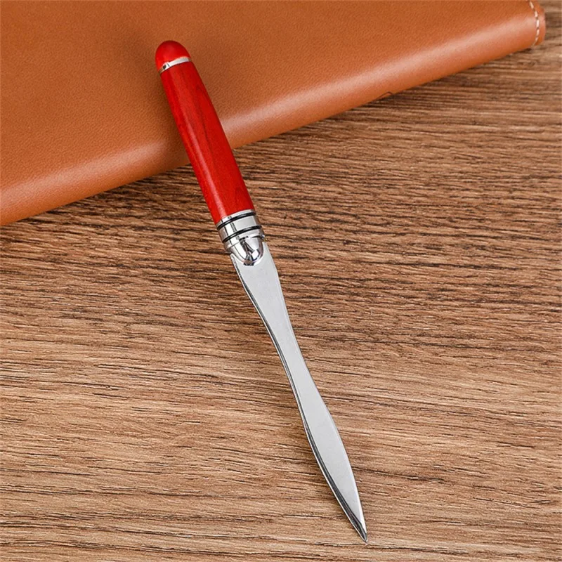 Retro Cut Paper Knife Letter Opener Wooden Metal Handle Convenient Knife For Opening Document Envelopes Paper Cutter