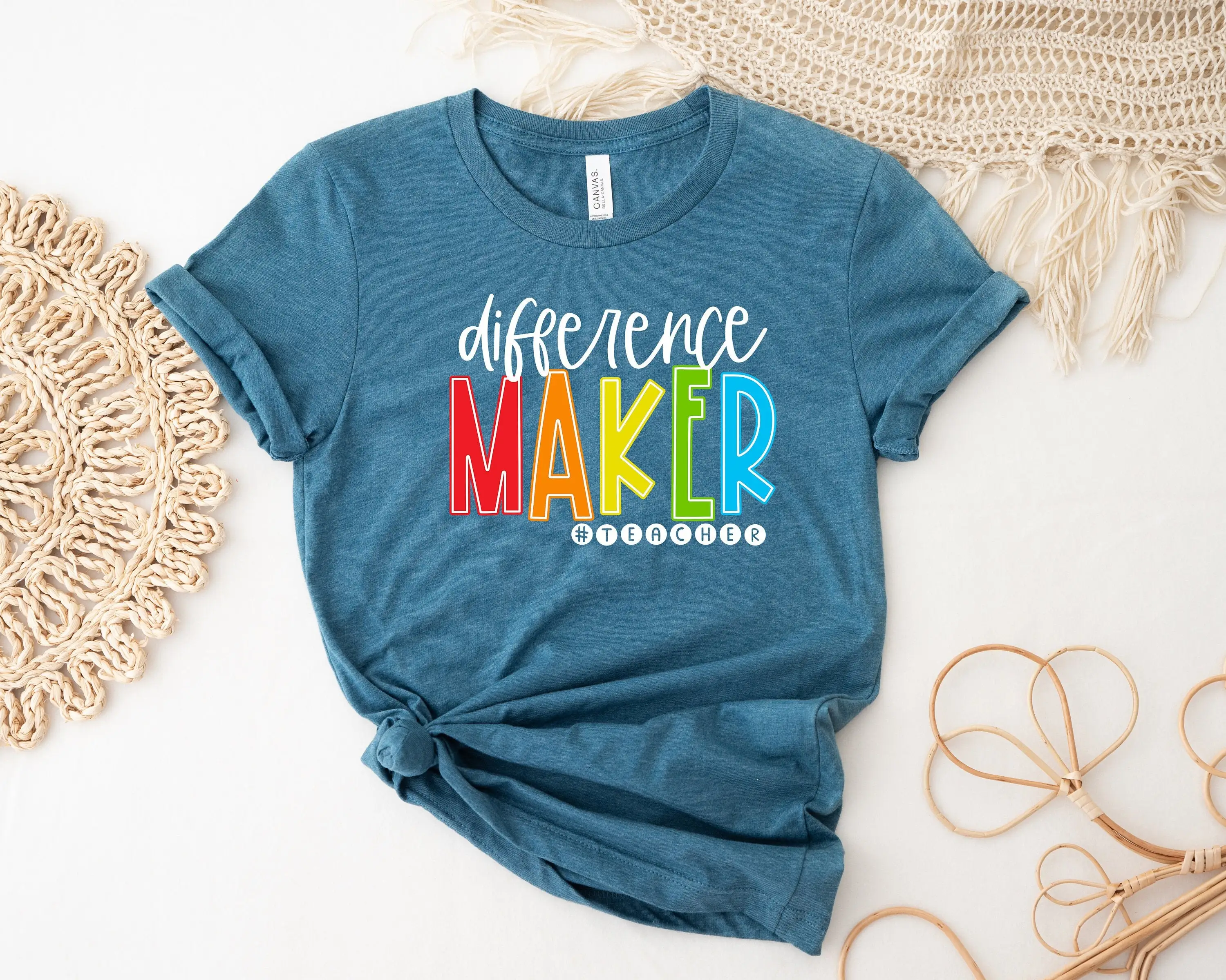 Difference Maker Teacher T Shirt, Teach Love Inspire, Back to School, Player Grade Appreciation