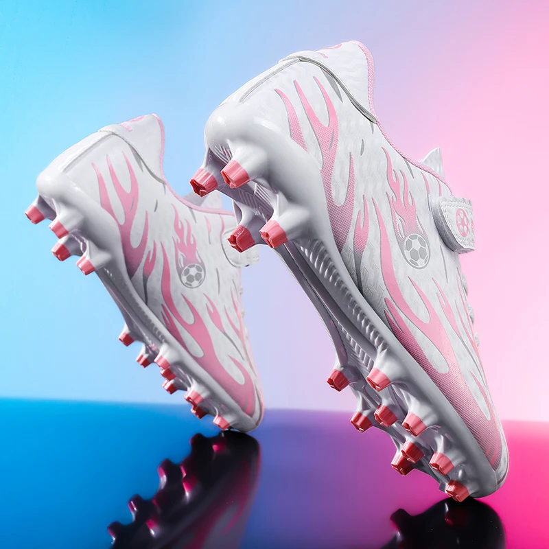 

Men Breathable Knit Football Cleats Non Slip Turf Sole Lightweight Outdoor Soccer Match Training Casual Athletic Sports Shoes