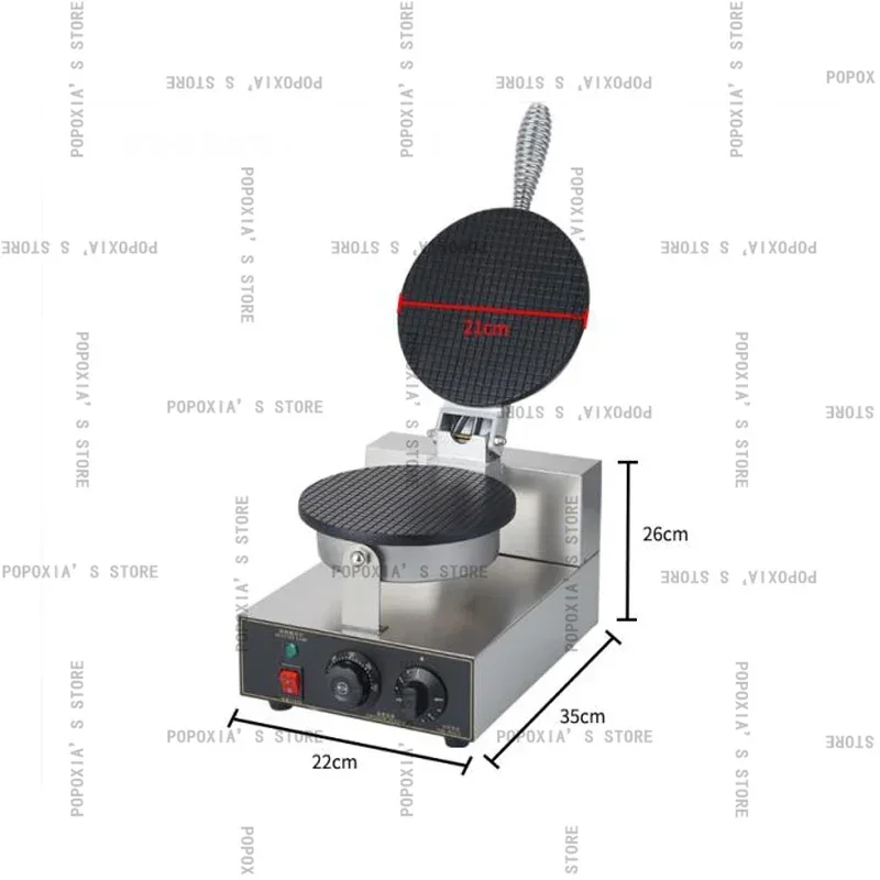 Consumer and Commercial Small Crispy Egg Roll Machine Intelligent Toaster 220V/1200W Single Head Ice Cream   Making Too