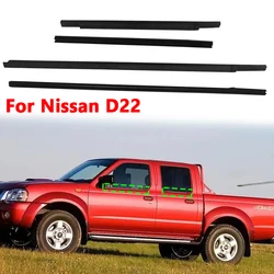 4pcs/set Black Car Door Window Glass Weatherstrip for Nissan D22