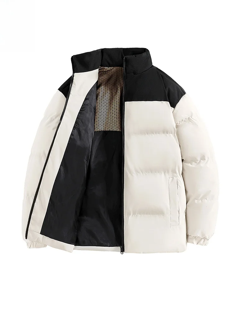 

ex Cotton Jaet aphene Breadth Thiened Fce Warm Outerwear Faionable Urban Sle Regular Length Zipper Closure