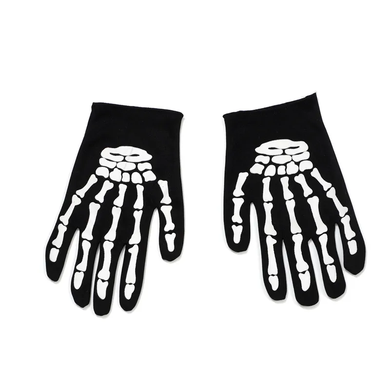 3–12 Jahre Kinder, im Dunkeln leuchtender Skelett-Overall mit Horror-Handschuhen, Halloween-Maskenkostüm für Kinder, gruseliger Ganzkörper-Rollenspielanzug