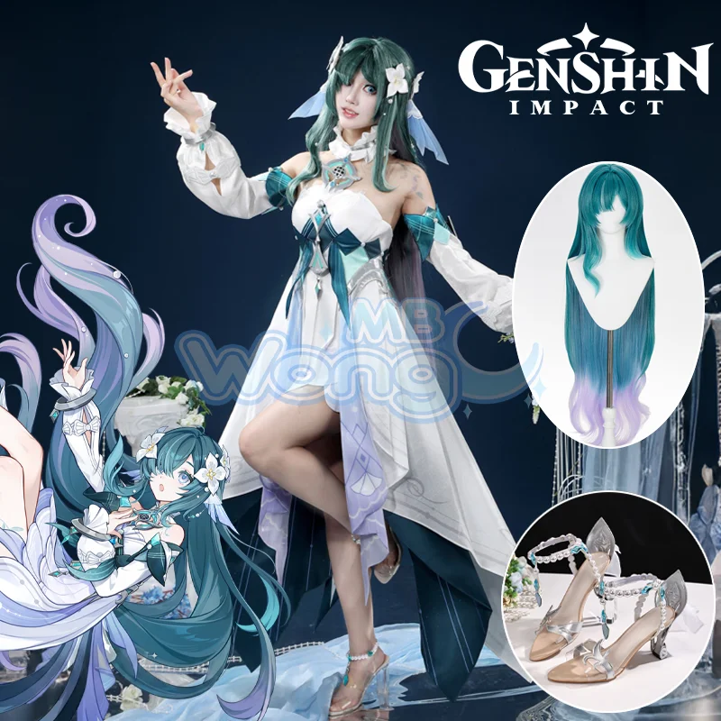 Game Genshin Impact Vodyanitsa Cosplay Costume Bodyanicha Outfit Vojaniitsa Role Play For Hallowmas Party Adult Anime Expo Prop
