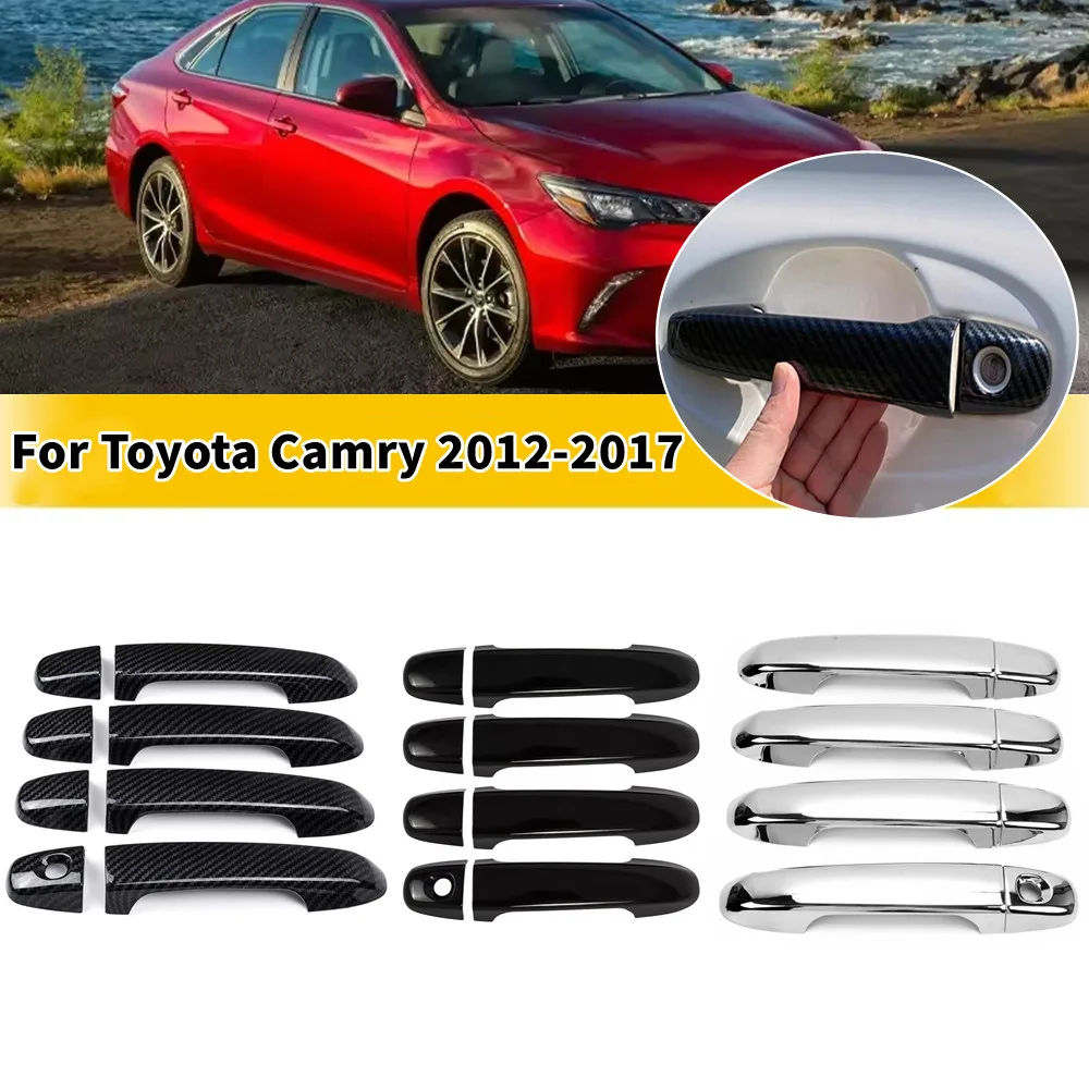 

Для Toyota Camry 2012 2013 2014 2015 2016 2017 ABS внешняя дверная ручка крышка наклейка против царапин молдинговая отделка автомобильные аксессуары