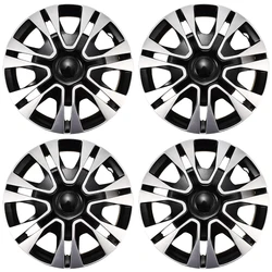 4pcs/set 14 Inch Car Wheel Hub Caps for Steel Iron Rims, Wheel Hubs Trim Cover Decorative ABS Plastic Wheel Cover