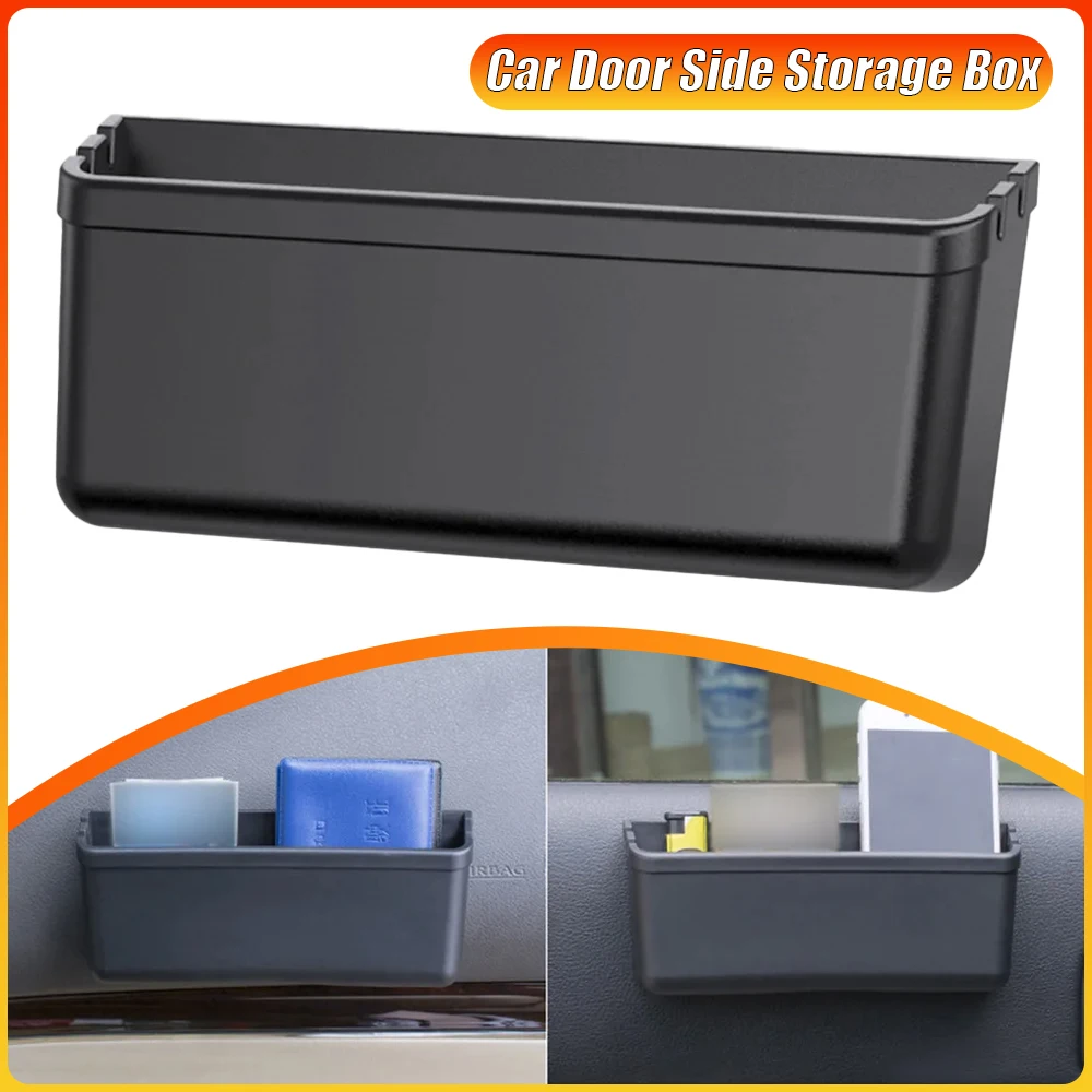 1pc Universal Car Door Side Storage Box Car Seat Organizer Card Phone Key Cigarettes Holder Pocket Car Interior Accessories