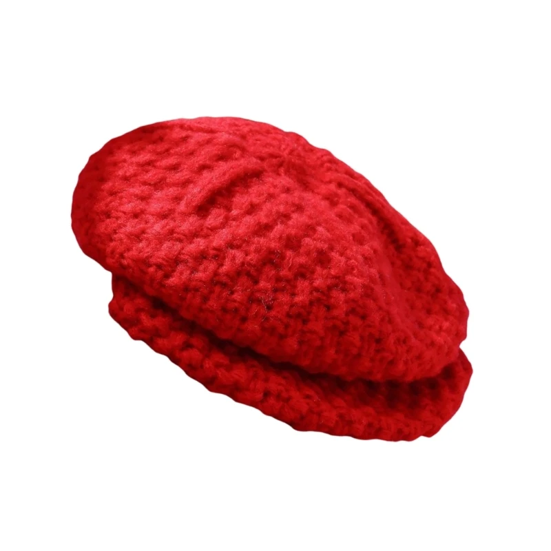 Newborns Baby Photography for Pictures Taking Soft & Breathable Knitting Hat Props Solid Color Short Brim