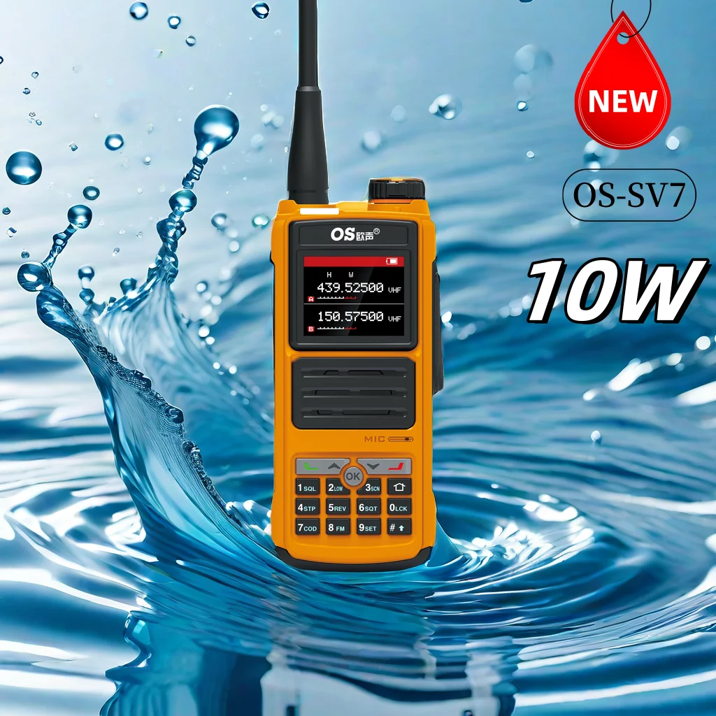 Full Band IP68 Waterproof Wireless Intercom OS-SV7 Colorful Walkie Talkie DTMF 128 CH Handheld GMRS Two Way Radio