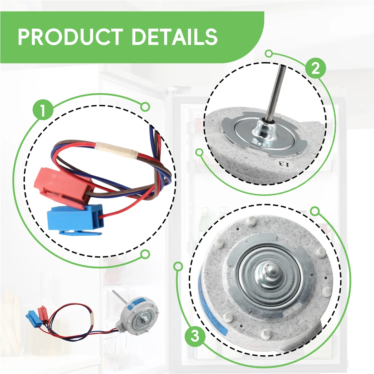 ل Ximenzi محرك الثلاجة فرش تيار مستمر مروحة الثلاجة المحرك FDQB28BS4 DC12V-T33C