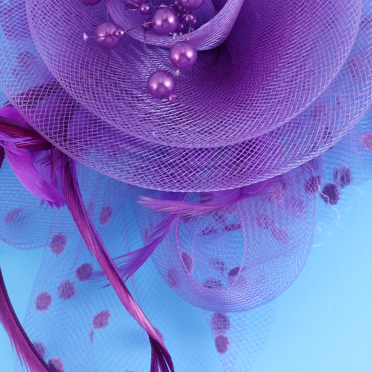 

Headdress Hairpin For Bridal Decoration Purple Bridal Hairpin Wedding Travel Festival Gauze Yarn Woman Accessories