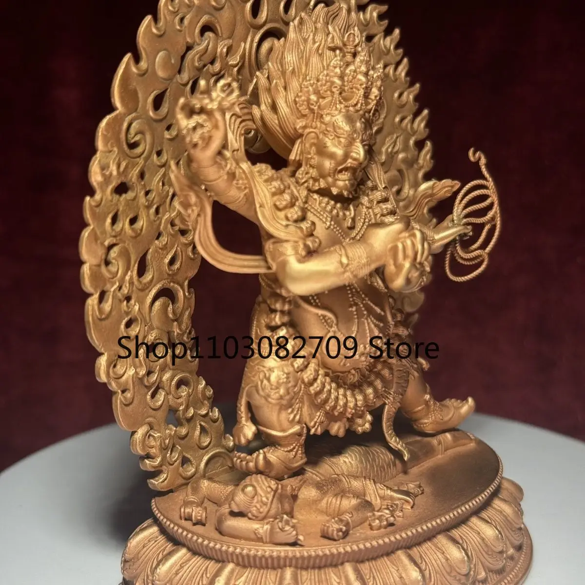 Four-Arm Vajra Hand Bodhisattva 10cm Boutique Copper Buddha Statue Tantra Tibetan Buddha Statue Home Ornament Offering