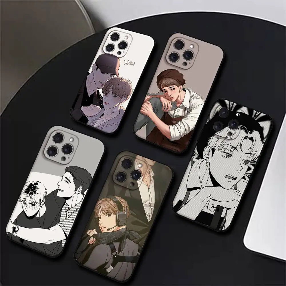 حافظة هاتف Yaoi BJ Anime Alex لهاتف IPhone 17,16,15,14,13,12,11 Plus,Pro,Max,XR,XS,X,7,8 Plus,Mini Black Silicone Soft #1