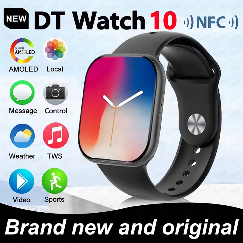 

2025 Новые DT Watch 10 Смарт-часы 16 ГБ Память Музыка 3D Surround TWS Наушники Водонепроницаемые Смарт-диктофон BT Call Смарт-часы