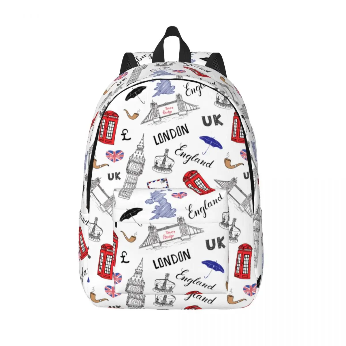 

London City Cool Backpack Gift Student Hiking Travel Street Daypack for Men Women Laptop Shoulder Bag