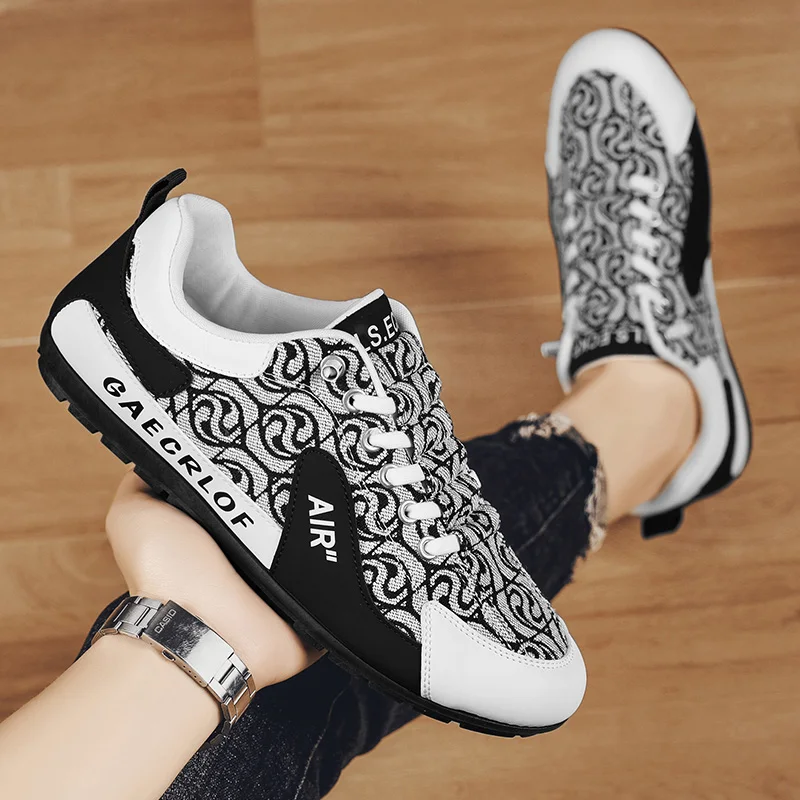 2024 Fashion Printed Casual Sneakers Man Low-Cut Breathable Men\'s Sports Shoes Comfortable Non-Slip Running Shoes Men Trainers