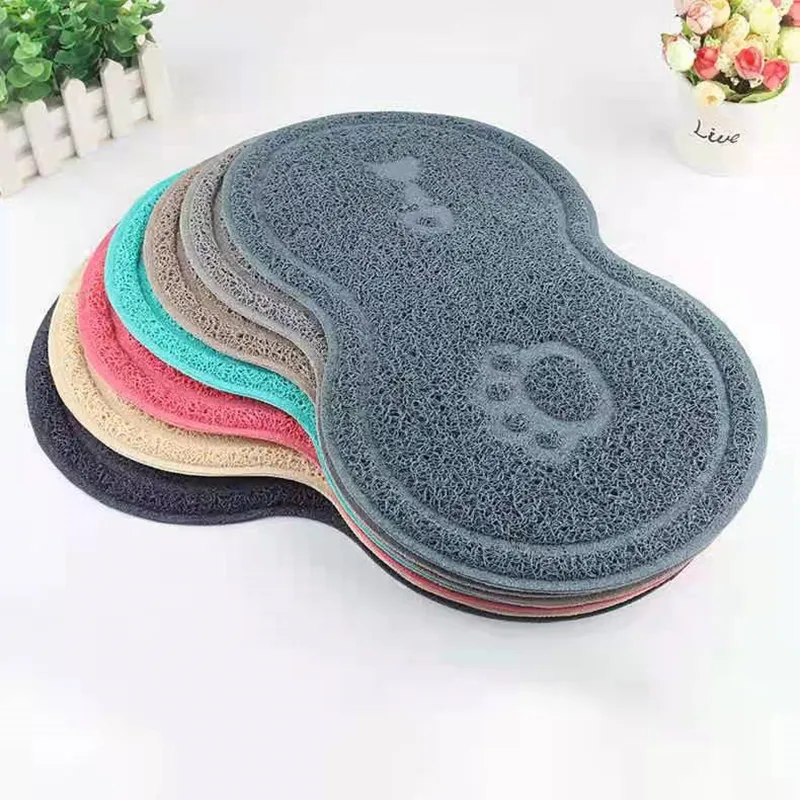 Pet Feeding Mat Dog Cat Eating Drinking Bowl Pad Waterproof Pet Litter Mat Puppy Water Food Dish Tray PVC Feed Placemat for Pet