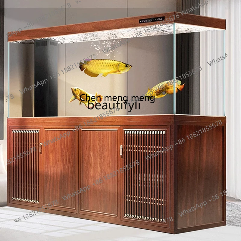 

E153 Chinese arowana tank living room household ultra-white glass ecological bottom filter office 2025 new model