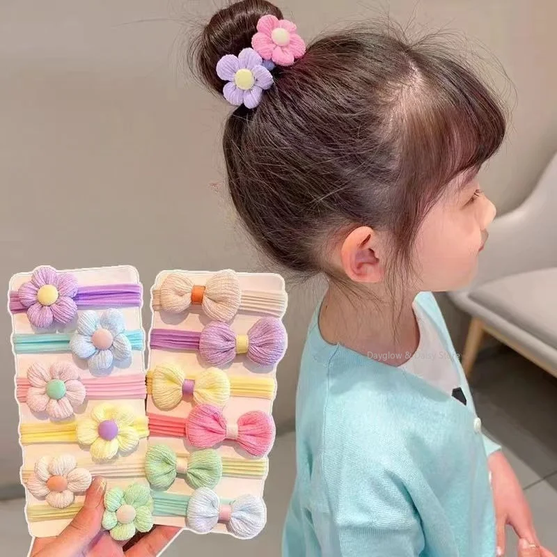 6-12-pecas-de-lacos-de-cabelo-com-flores-e-lacos-de-princesa-acessorios-de-cabelo-elasticos-para-meninas-e-mulheres