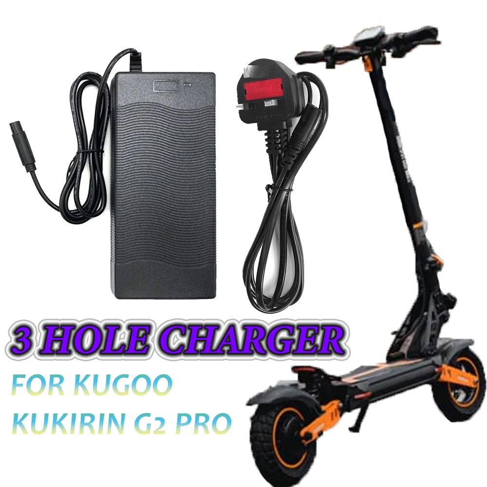 

For Kugoo Kukirin G2 Pro Electric Scooter Universal 54.6V 2A CQ head 3 hole charger with European standard plug Accessories