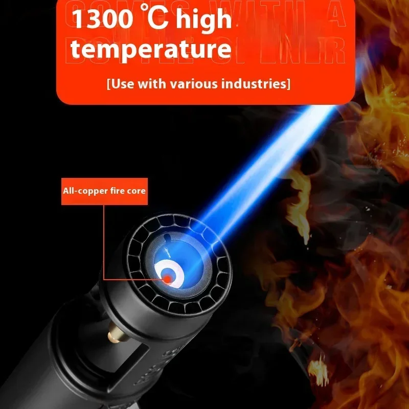 Windproof Jet Torch Gas Lighter Butane Refillable Blue Flame for Kitchen Cooking Metal Welding Outdoor Cigar Barbecue