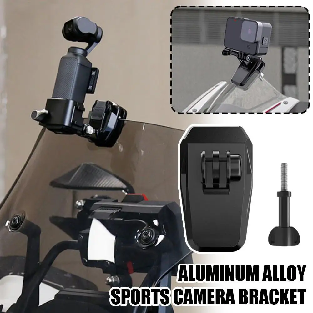 Riding Shooting Motorcycle Bracket For Dji Action 5/4 Insta360 Motorcycle Windshield Mount With Thickened Silicone Cushion