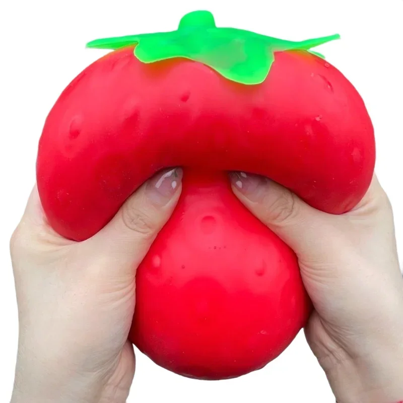Weiche, superlangsam dehnbare Erdbeer-Spielzeuge, die Stress und Angst imitiert, Spielzeug für Erwachsene und Kinder, Geschenke für Freunde. – Detail 6