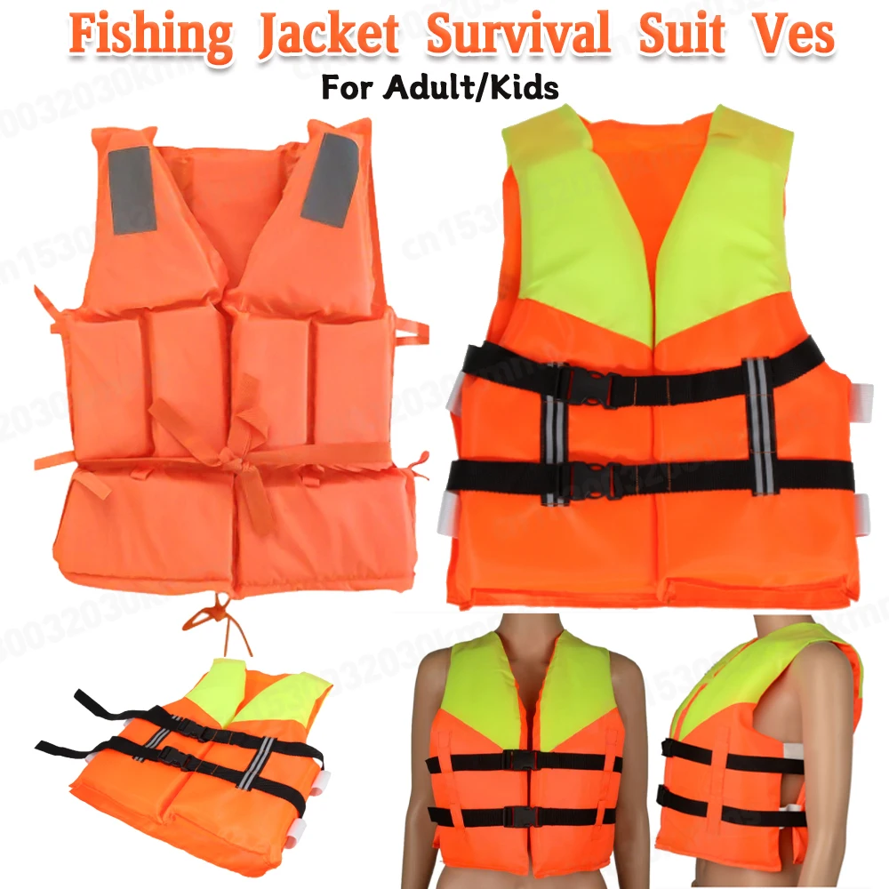 Gilet de sauvetage de pêche pour adultes et enfants, veste de flottabilité pour sports nautiques, natation, ski nautique, conduite à la dérive, nouveau