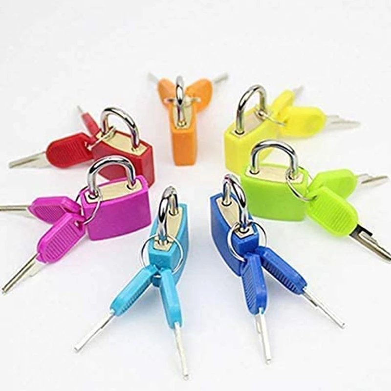 16 Pcs Suitcase Lock With Keys Small Locks Colored Padlock Luggage Lock Backpack Lock, Filing Cabinets For Laptop Bag