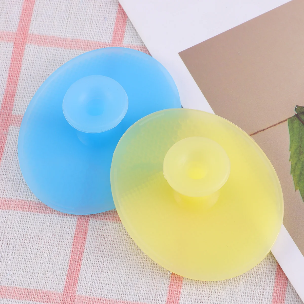 2 個のシリコーン洗顔料フェイシャルスクラバー敏感肌用ノンスリップハンドル抗菌洗浄ツールボディフルーツクリーニングパッド