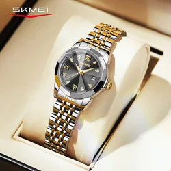 SKMEI Luxury Full Steel Watches Women Elegance Date Quartz Wristwatch For Female Ladies Girl Waterproof Relogio Feminino