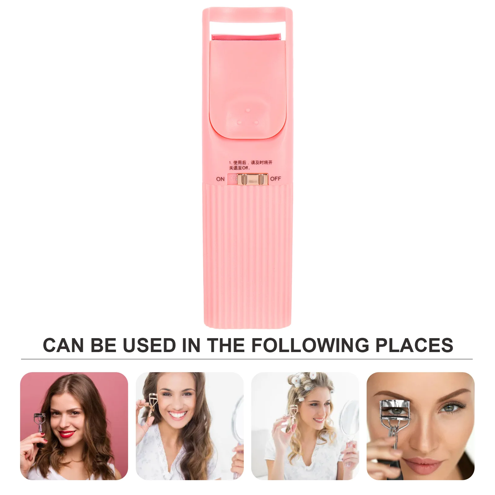 

Heated Eyelash Curler Electric Lash Curler Quick Heating Natural Curls Enlarge Eyes Safe for Beginners Professionals