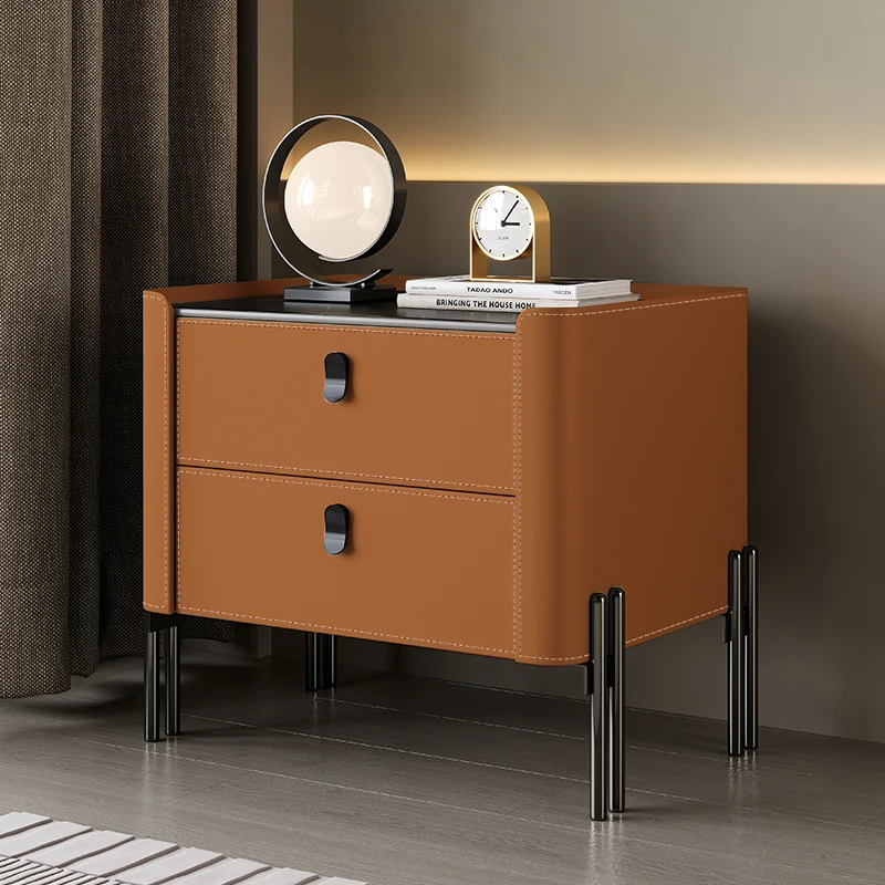 

Premium Aesthetic Bedside Table Bedroom Luxury Trendy Simple Nightstands Minimalist Mesitas De Noche Dormitorio Home Furniture