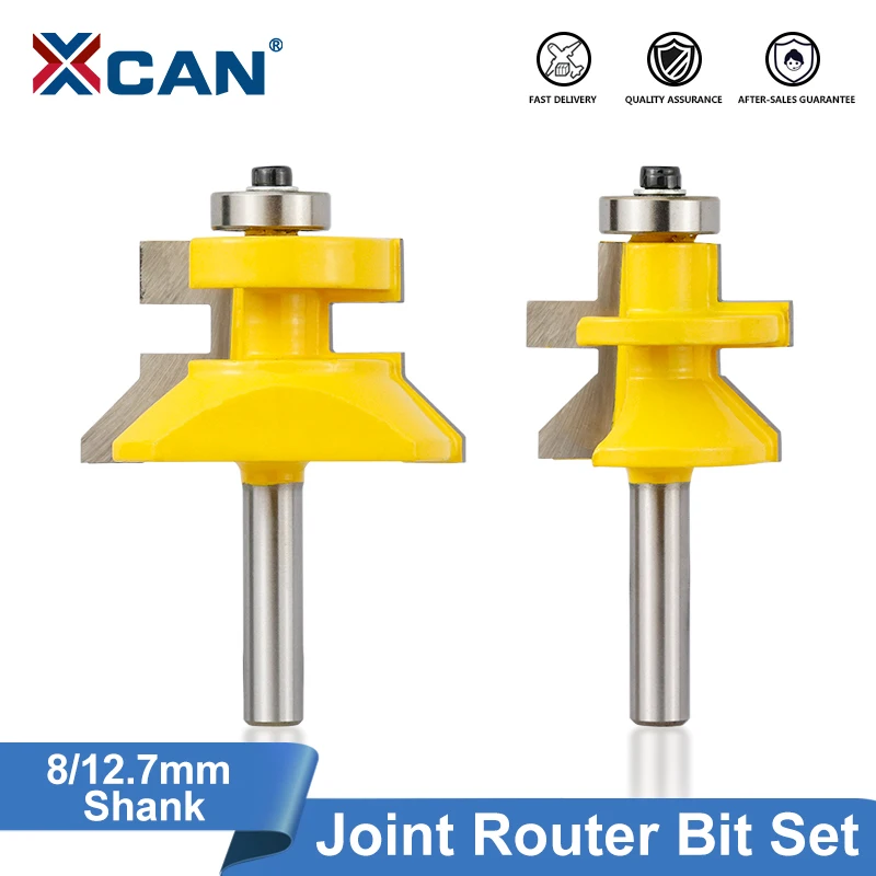 

XCAN 8 мм 12,7 мм набор фрез с хвостовиком для деревообрабатывающих инструментов V-образная фреза с язычком и пазом фрезы