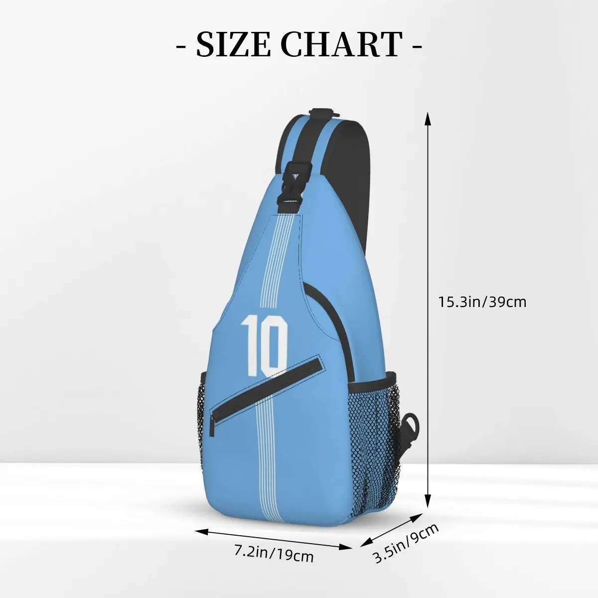 Argentina Number 10 Football Soccer Small Sling Bags Chest Crossbody Shoulder Backpack Travel Daypacks Messi Fashion School Bags