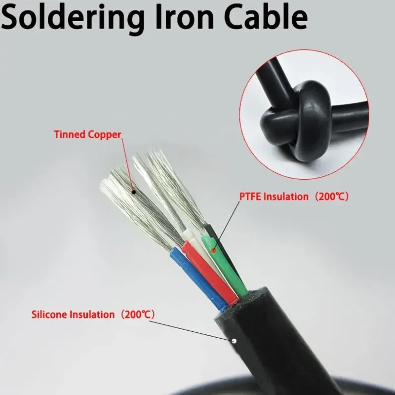 

1/5M Silicone Wire Cable T12 Soldering Iron Station 2 3 4 5 6 8 10Cores Tinned Copper PTFE Insulation High Temperature Line