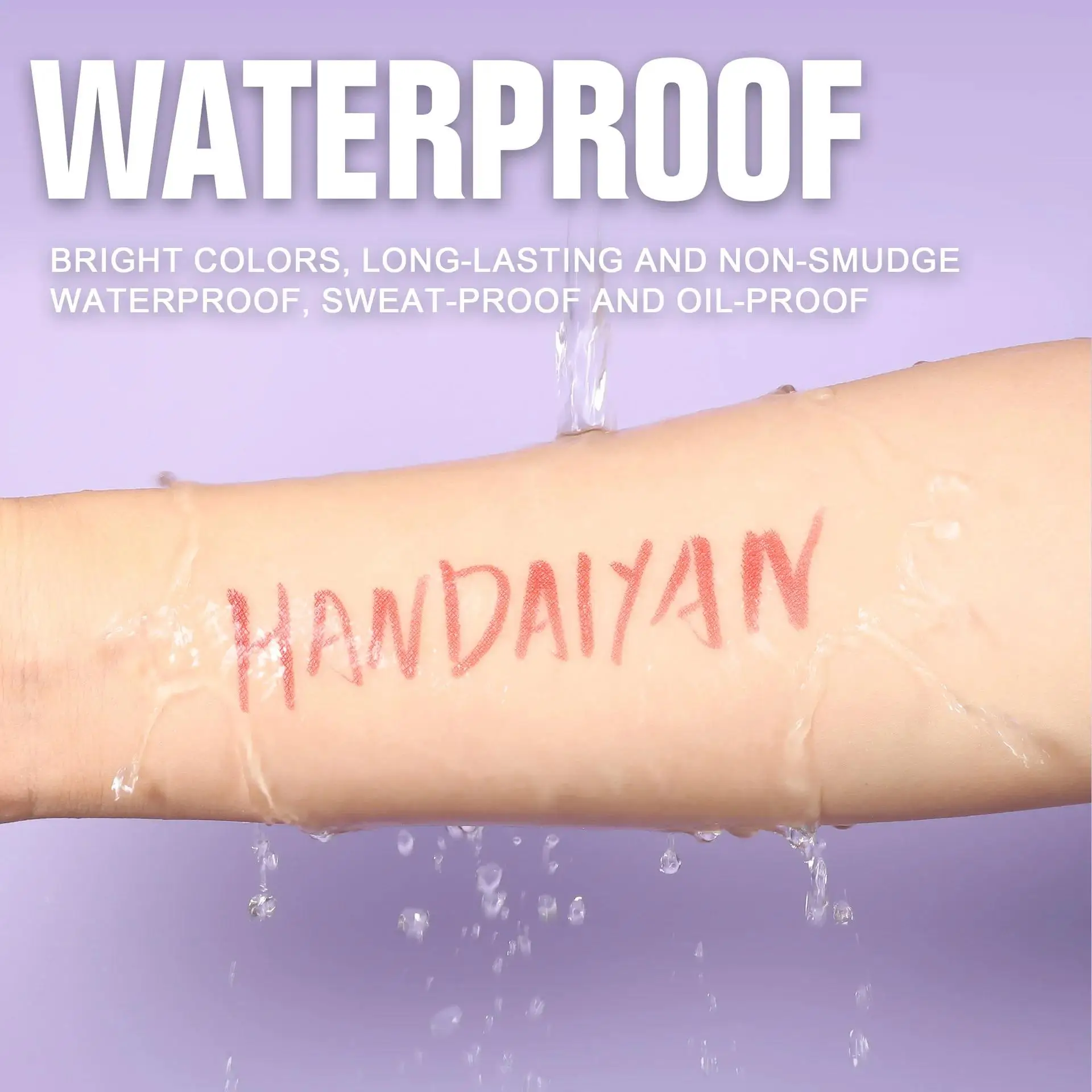 メタリックシマーリキッドアイライナー防水汚れ防止鮮やかなグリッターピンクブルーパープルロングウェアイメイクアップペンシル