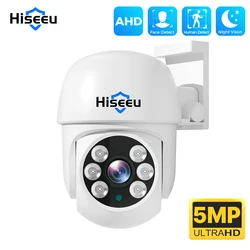 Hiseeu 5MP AHD Camera PTZ Dome Face Detection impermeabile sicurezza domestica videosorveglianza CCTV HD telecamere analogiche XMEye Pro