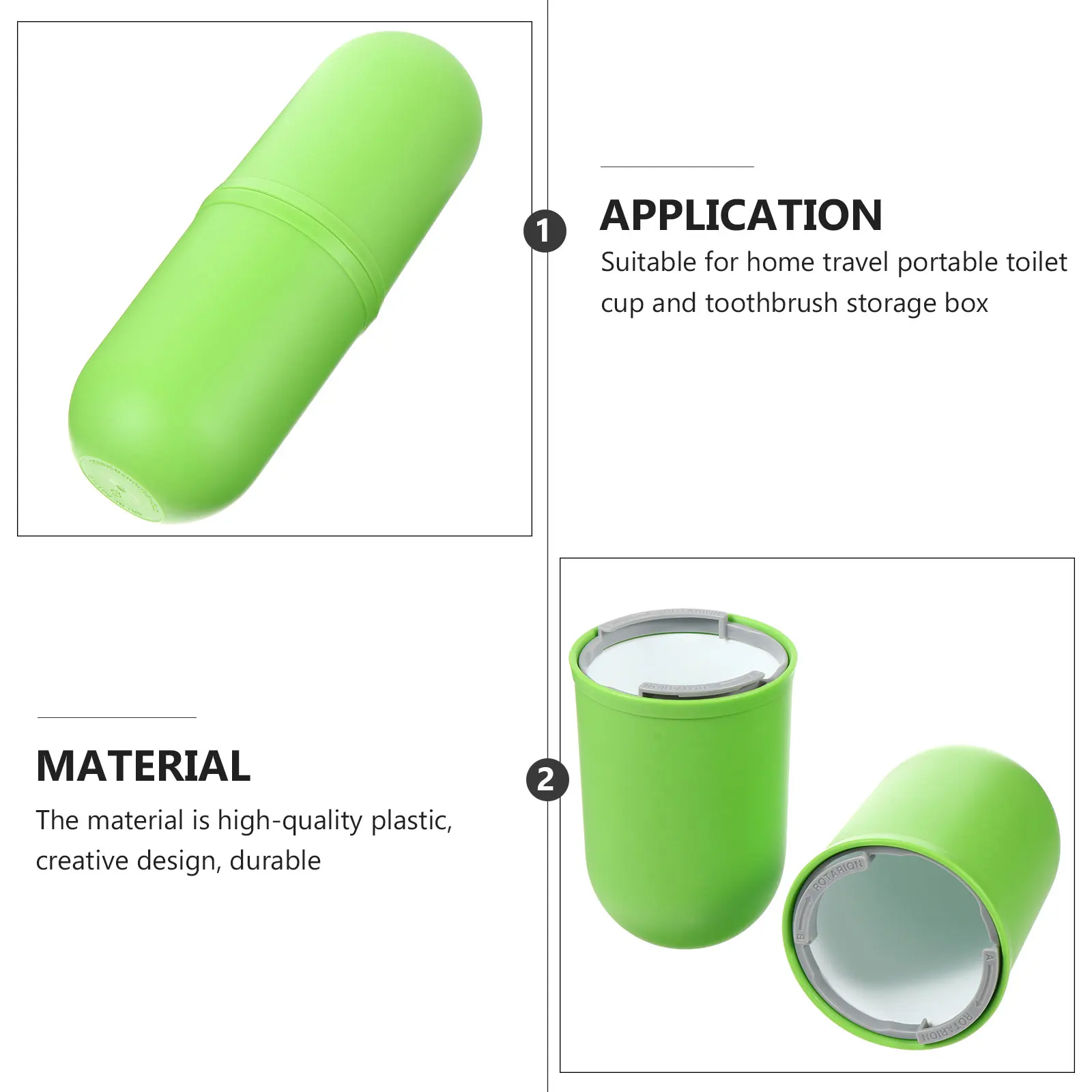 

1pc Travel Wash Cup Set Compact Toothbrush Toothpaste Organizer Capsule Shape Portable Storage Case For Gargle Mug Lightweight