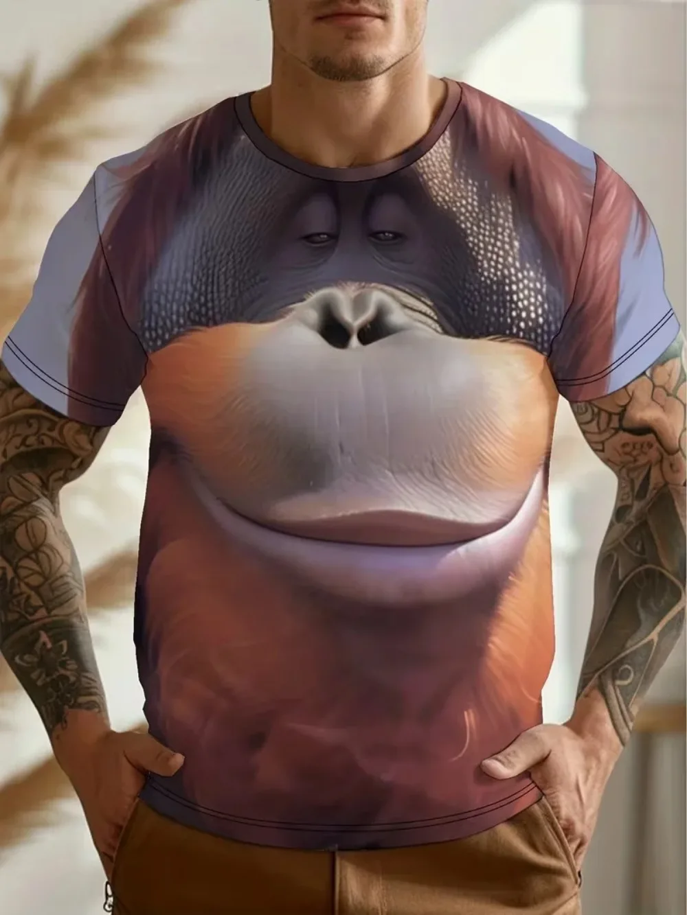 Lustiges Cartoon-Monster 3D-Druck Sport Atmungsaktives Schnelltrocknendes Rollenspiel-T-Shirt für Männer Outdoor Street Fashion Lässige Eltern-Kind-Kleidung – Detail 7